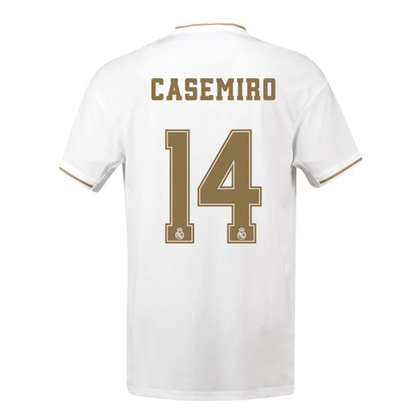 Camiseta Real Madrid NO.14 Casemiro 1ª 2019-2020 Blanco